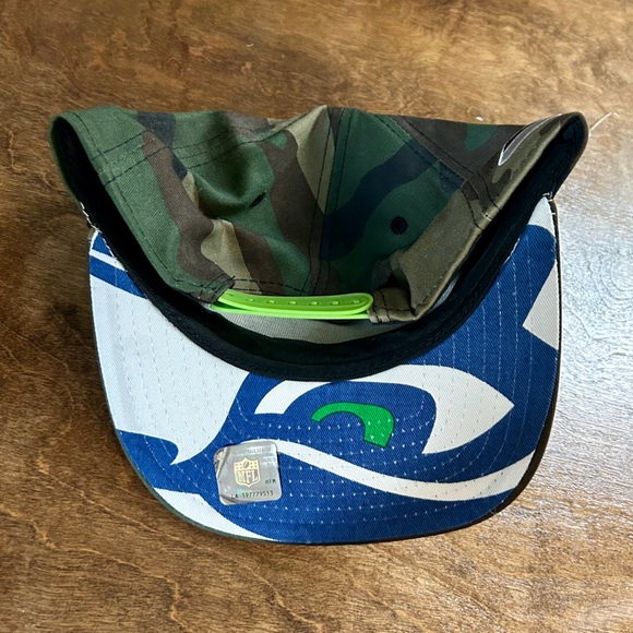 Seattle Seahawks Camouflage SnapBack Hat - Picture 7 of 8